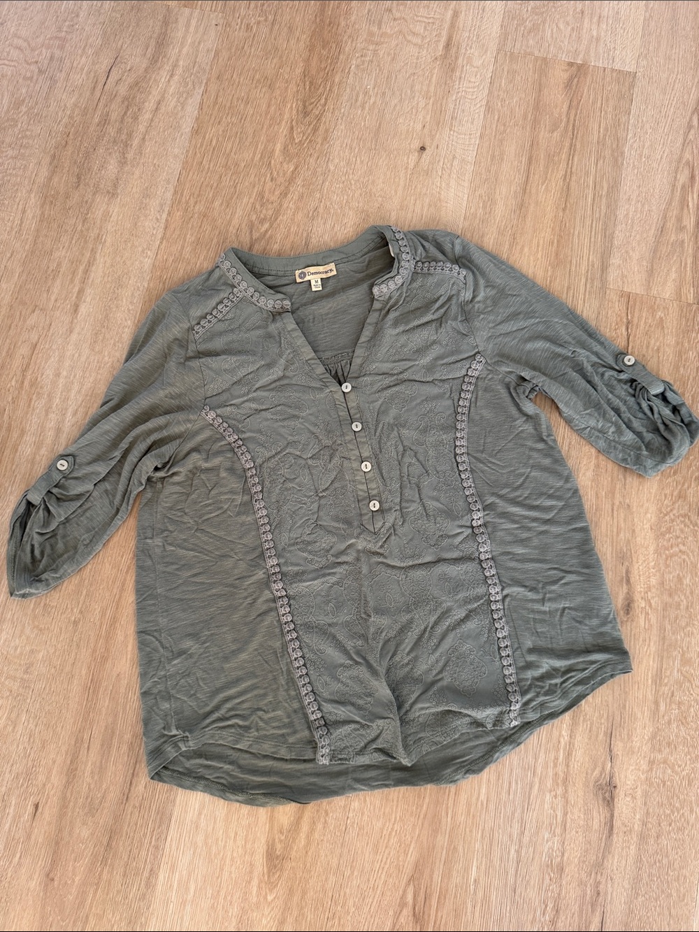 Democracy Olive Blouse